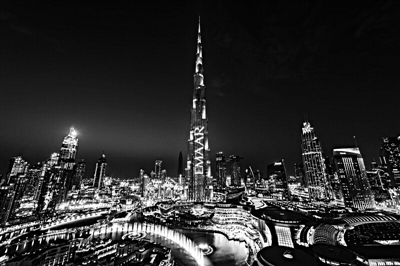 迪拜夜景全貌