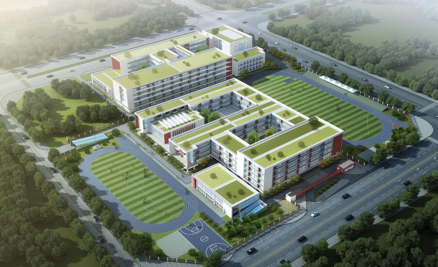 西安高新区第九初级中学位于西安高新区灵沼街道,灵沼四路以东,灵秀