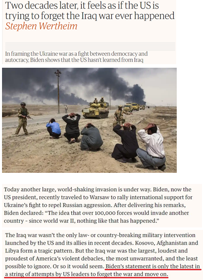 对乌军援无极限,美式拱火“忘了历史教训”