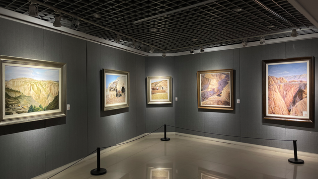 历时五年绘就巨幅油画《百羊图》 李来军陕北风情油画在西安展出- 西部