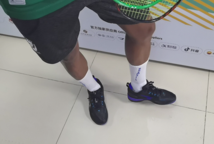Menezes in his new shoes.