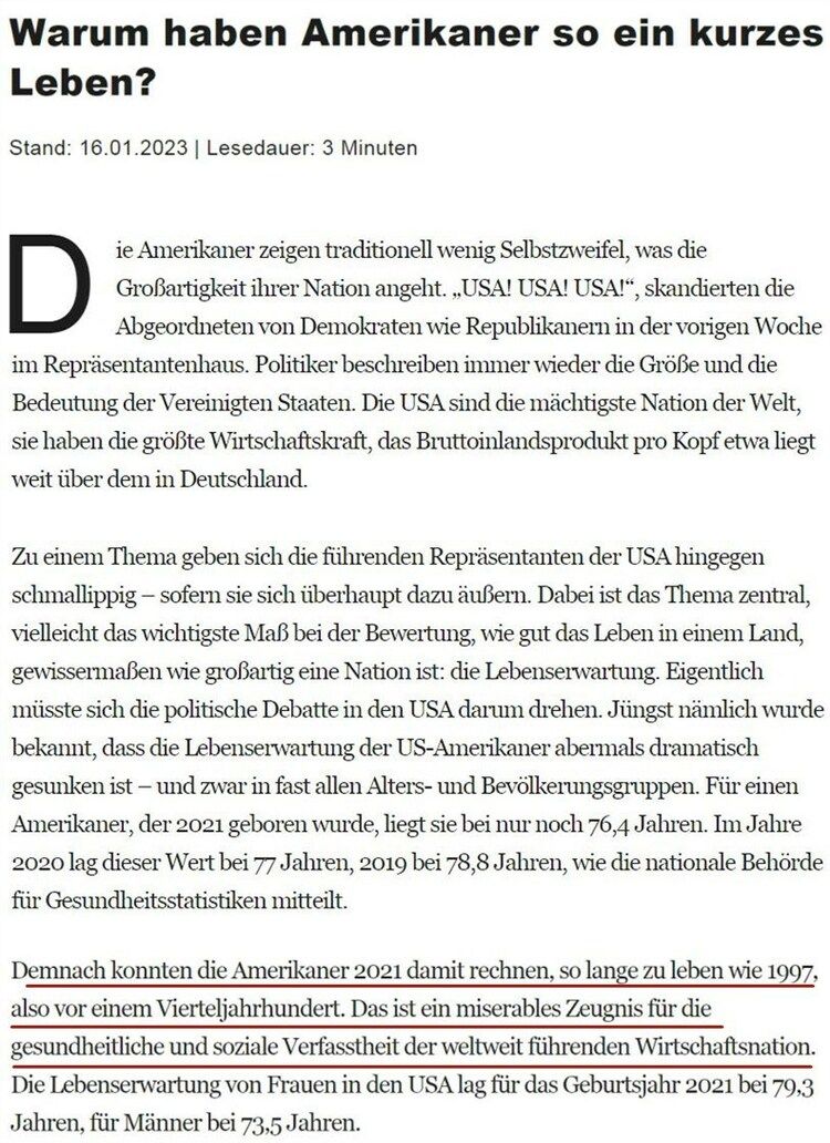 英媒：数量惊人的美国人活不到老！
