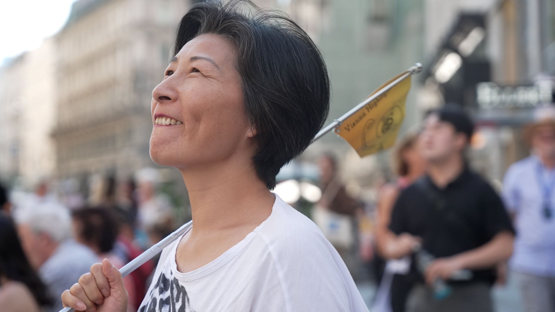 Vienna tourist guide Yue Mayr hopes for a sharp increase in Chinese tourists. /CGTN/Dworschak