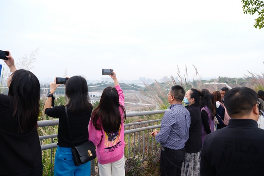 <br/ >采访团走进渝北区木耳航空物流园。华龙网记者 王庆炼 摄