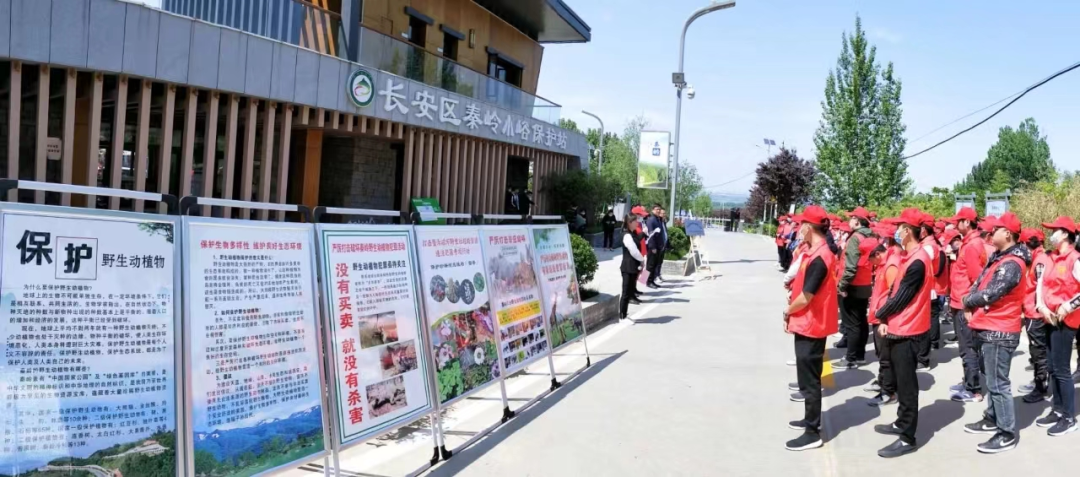 长安区在秦岭小峪保护站开展秦岭生态环境保护宣传活动。