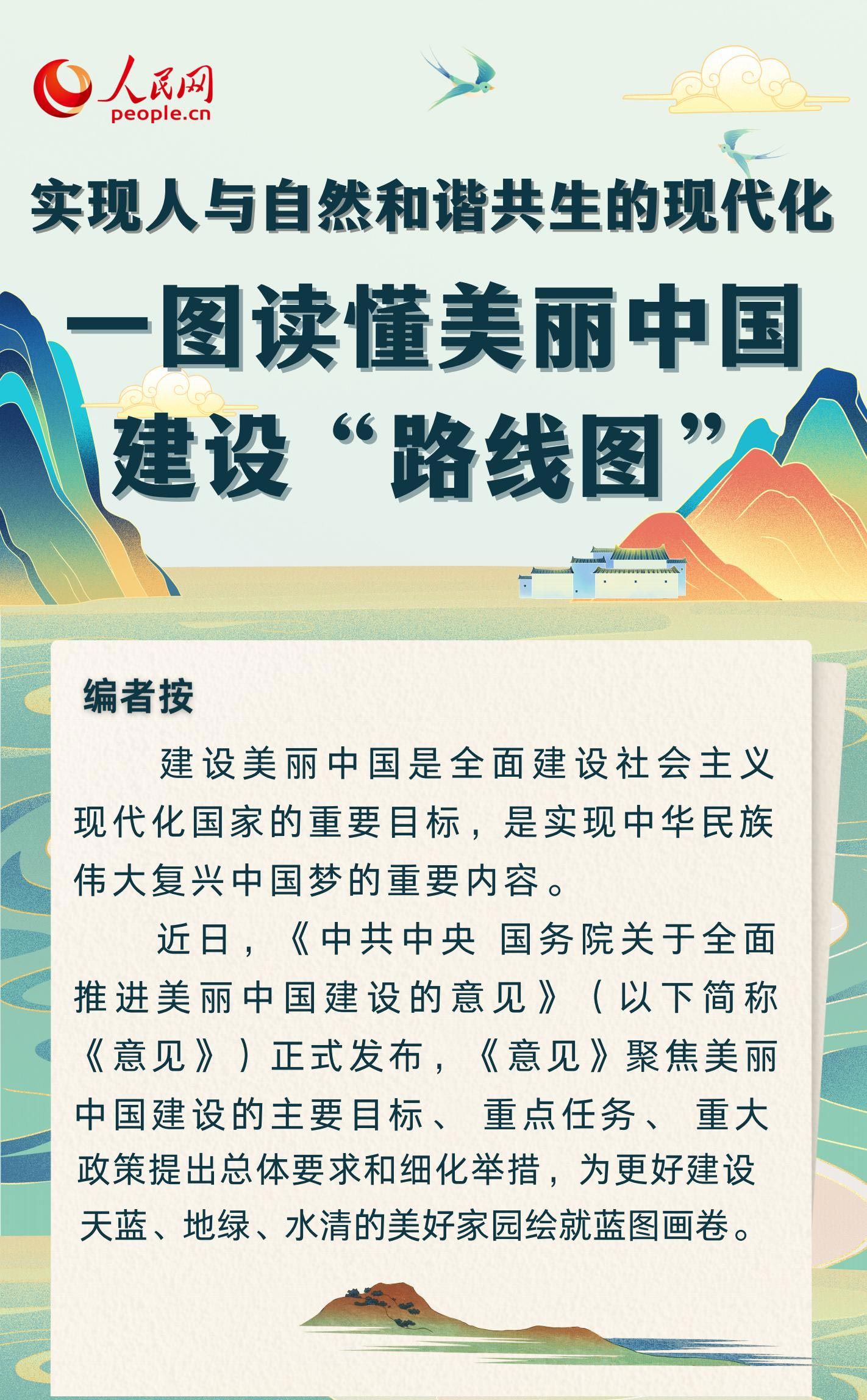 实现人与自然和谐共生的现代化 一图读懂美丽中国建设“路线图” - 西部网（陕西新闻网）