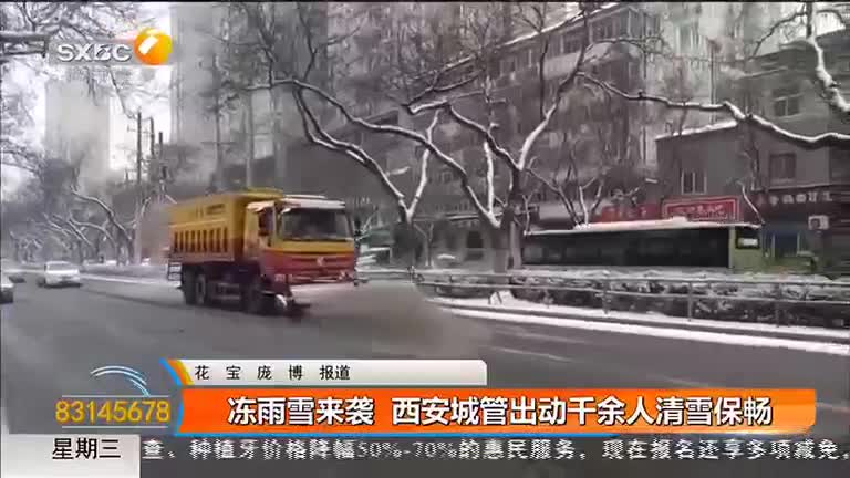 凍雨雪來襲 西安城管出動千余人清雪保暢