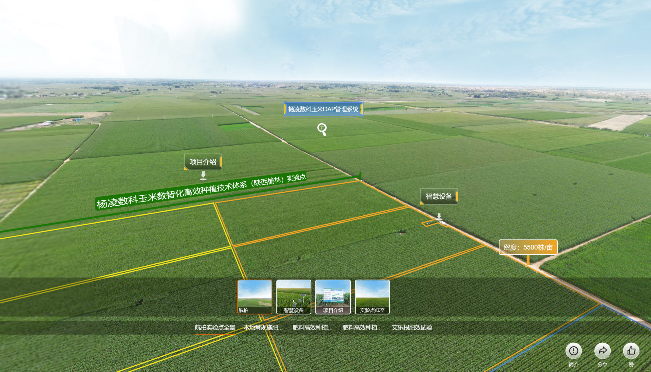 杨凌数科玉米数智化高效种植技术体系（陕西榆林）实验点