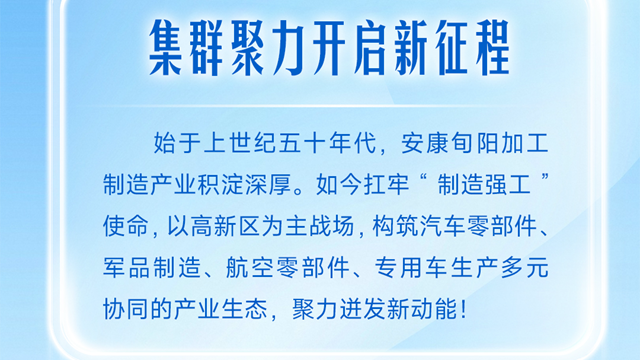 加工制造：集群聚力开启新征程