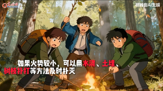 AI动画丨突遇森林火灾，我们该如何紧急求生