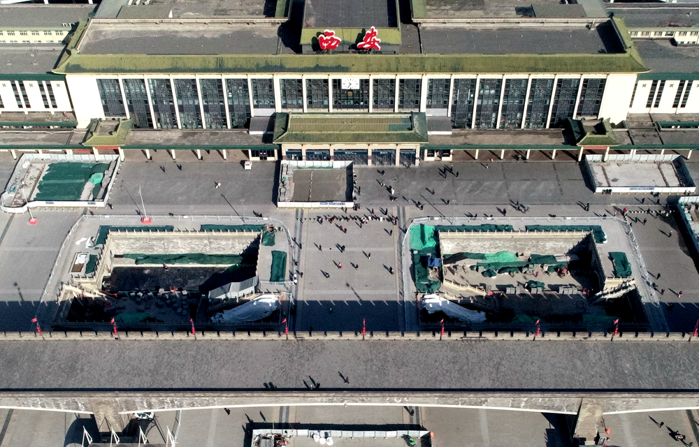 组图｜西安护城河火车站段改造新进展： 计划明年1月底前整体完工