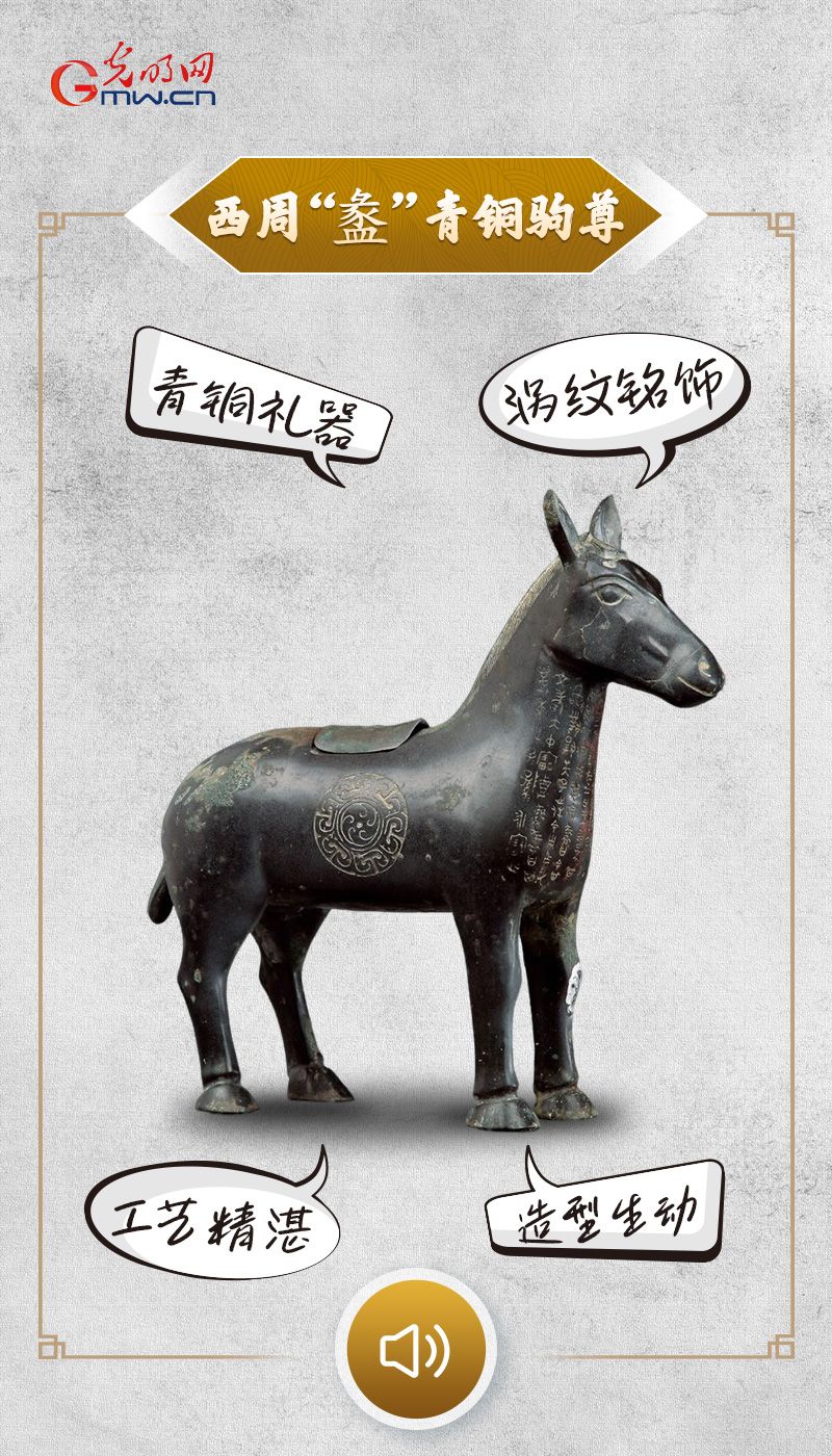 “文物会说话”有声海报｜见证周礼的青铜小马驹