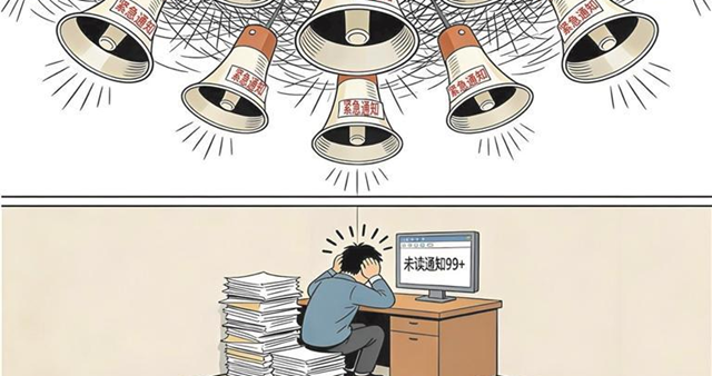 漫论画评丨莫让“紧急通知”成了基层负担