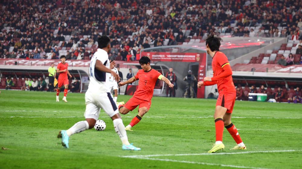 高清组图｜向余望李新翔破门 中国U23男足2比2战平泰国