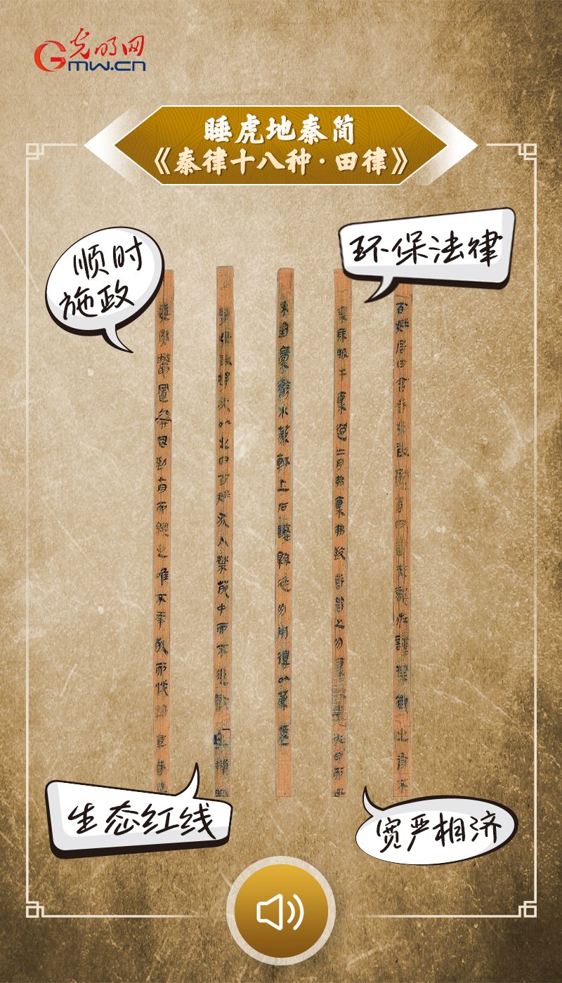 “文物会说话”有声海报｜笔墨留痕处，是2000多年前的“生态红线”
