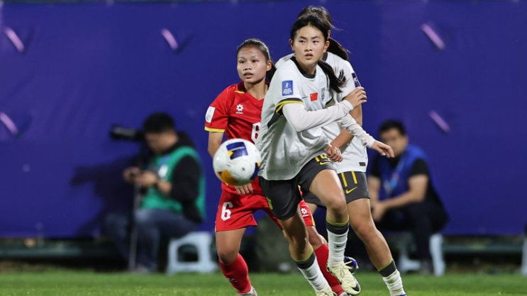 晋级八强！U17女足亚洲杯中国队3∶0战胜越南队