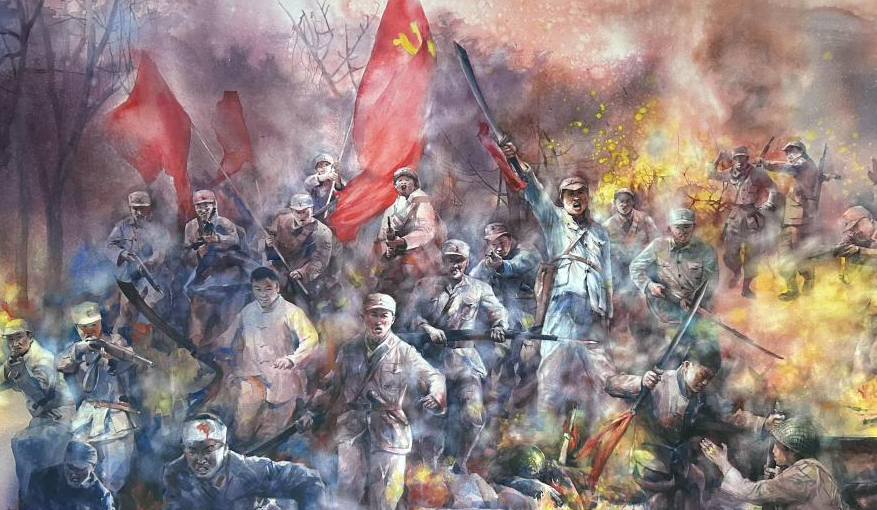 百件丹青绘就钢铁军魂 陕西这场展览献礼建军99周年