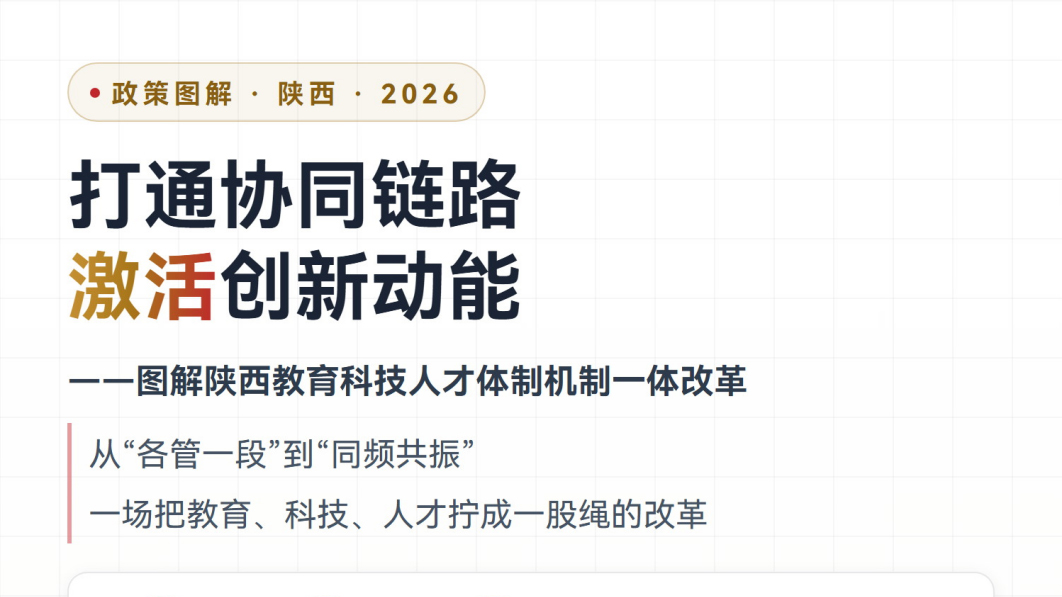 打通协同链路 激活创新动能——图解陕西教育科技人才体制机制一体改革