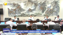 全省推进政府职能转变和数字政府建设全面提升营商环境领导小组会议召开