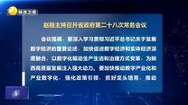 赵刚主持召开省政府第二十八次常务会议