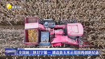 全國前三陜甘寧第一 靖邊縣玉米示范田再創(chuàng)新紀錄