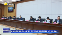 延安市委召开常委会（扩大）会议传达学习省委十四届九次全会精神