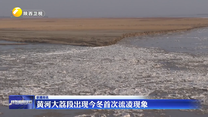 黄河大荔段出现今冬首次流凌现象