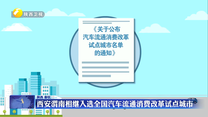 西安渭南相继入选全国汽车流通消费改革试点城市