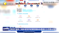 陕西开通线上城乡居民养老保险集体补助和社会资助业务