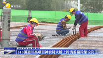 310国道磻高项目神农特大桥上跨清姜路段架设完工
