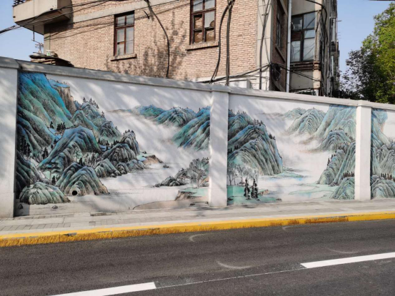 让风景上墙西安高新区用墙体彩绘画刷新城市面貌
