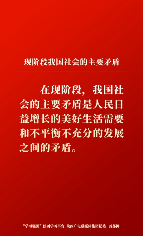 学习卡片 现阶段我国社会的主要矛盾