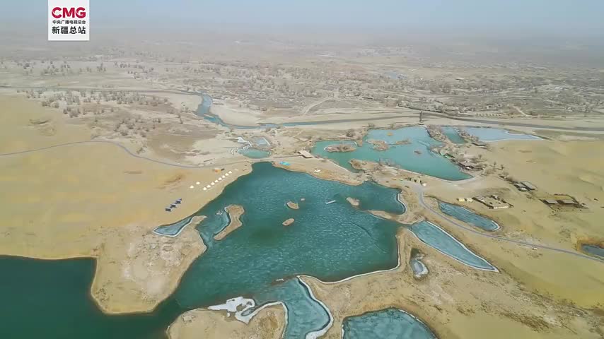 春动天山丨新疆巴州冰雪消融群鸟归沙漠湖泊春意来