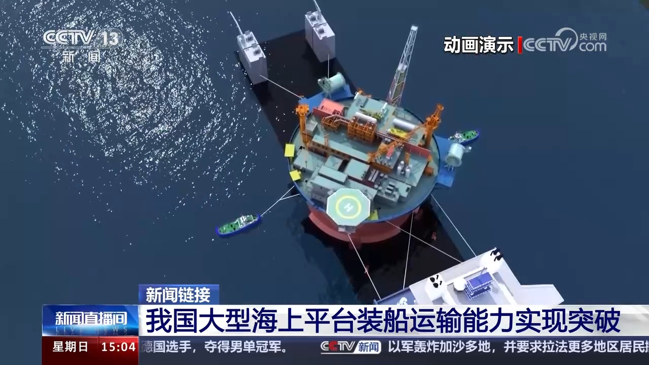 我国大型海上平台装船运输能力实现重要突破 装船运输技术已跃居世界