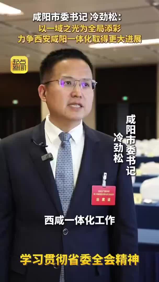冷劲松:以一域之光为全局添彩 推进西安咸阳